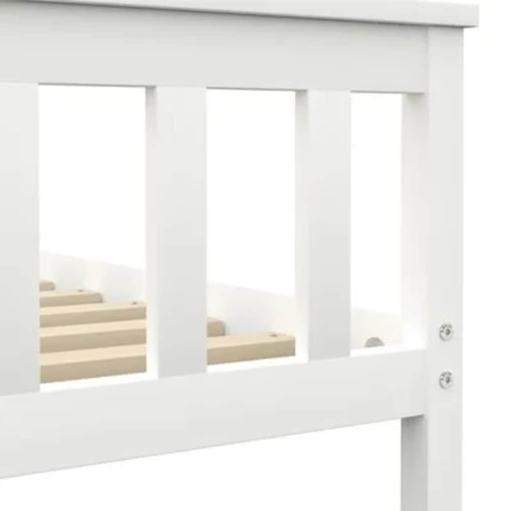 Giroletto senza Materasso Bianco 160x200 cm in Legno di Pino | homemem39