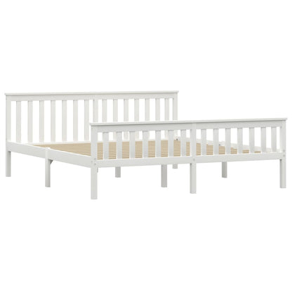 Giroletto senza Materasso Bianco 180x200 cm in Legno di Pino | homemem39