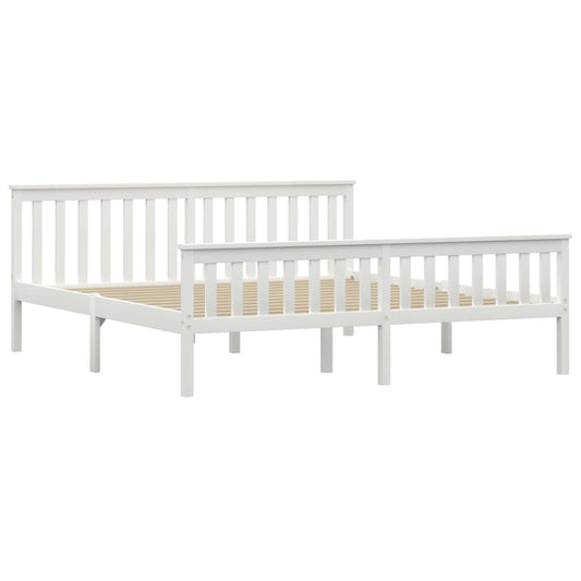 Giroletto senza Materasso Bianco 180x200 cm in Legno di Pino | homemem39