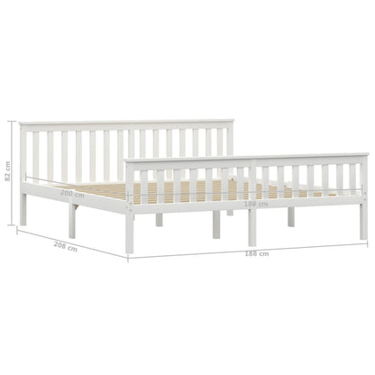 Giroletto senza Materasso Bianco 180x200 cm in Legno di Pino | homemem39