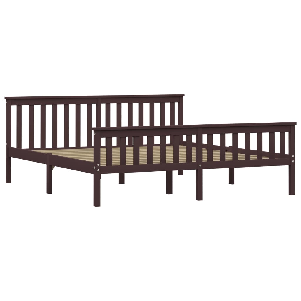 Giroletto senza Materasso Marrone Scuro 180x200 cm Legno Pino | homemem39