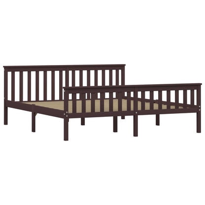 Giroletto senza Materasso Marrone Scuro 180x200 cm Legno Pino | homemem39