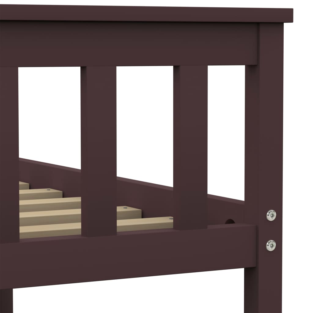 Giroletto senza Materasso Marrone Scuro 180x200 cm Legno Pino | homemem39