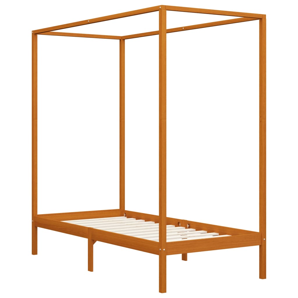 Giroletto senza Materasso Ambrato Legno Massello Pino 90x200 cm | homemem39