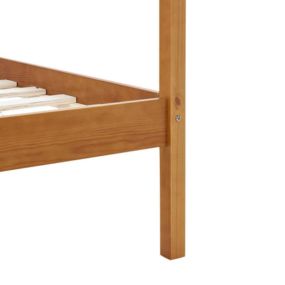 Giroletto senza Materasso Ambrato Legno Massello Pino 90x200 cm | homemem39