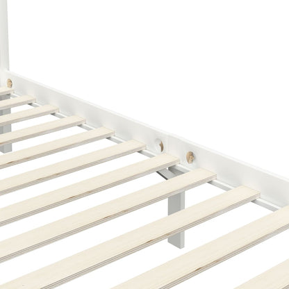 Giroletto Baldacchino senza Materasso 100x200 cm Legno Bianco | homemem39