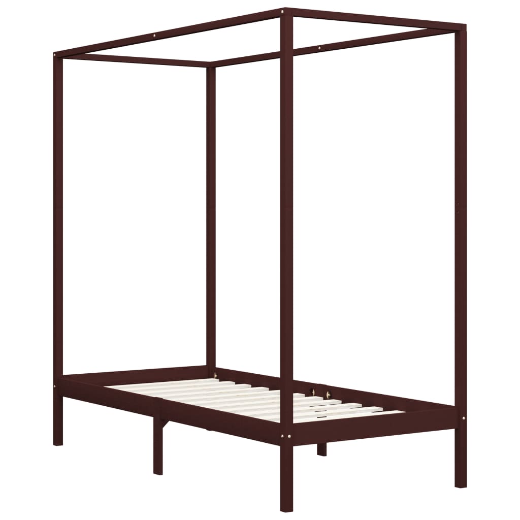 Giroletto Baldacchino senza Materasso Marrone Pino 100x200cm | homemem39