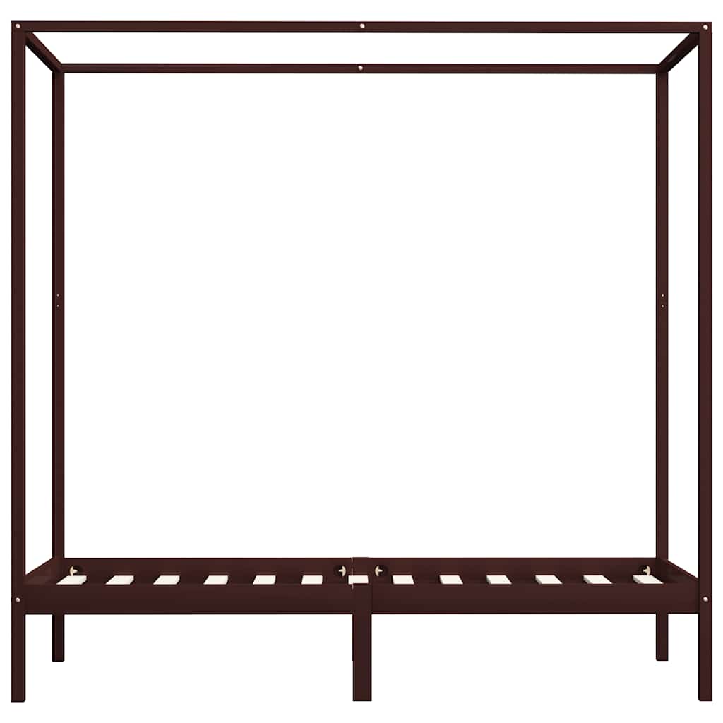 Giroletto Baldacchino senza Materasso Marrone Pino 100x200cm