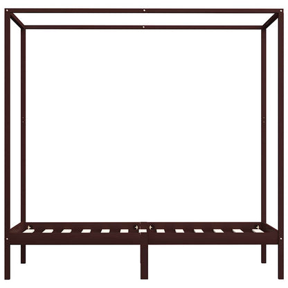 Giroletto Baldacchino senza Materasso Marrone Pino 100x200cm