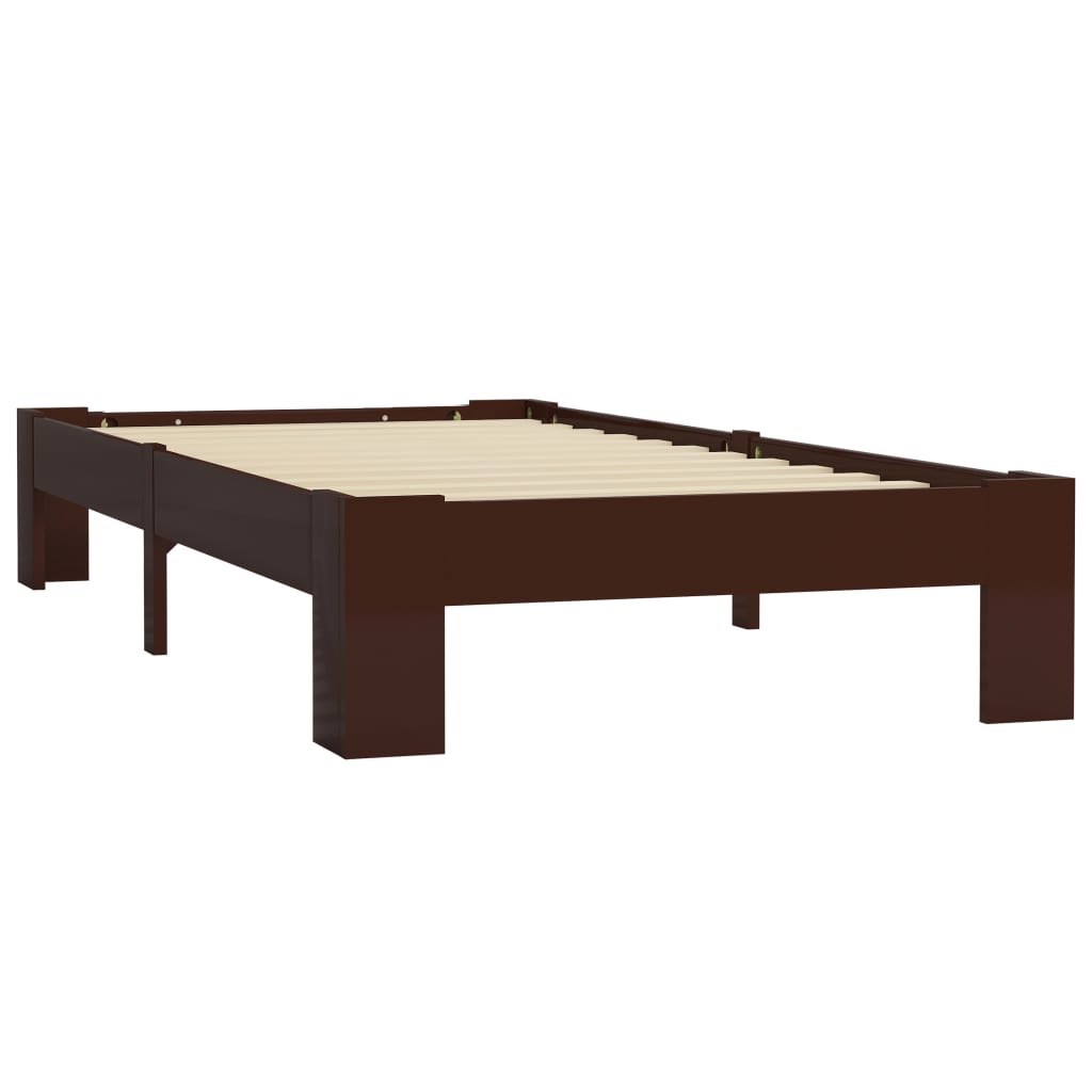 Giroletto senza Materasso Marrone Scuro 90x200 cm Legno Pino | homemem39