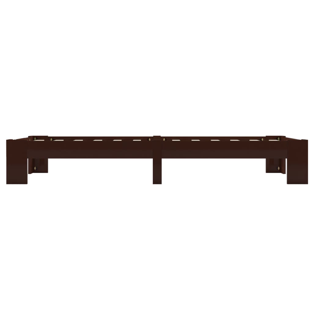 Giroletto senza Materasso Marrone Scuro 90x200 cm Legno Pino | homemem39