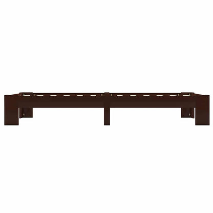 Giroletto senza Materasso Marrone Scuro 90x200 cm Legno Pino