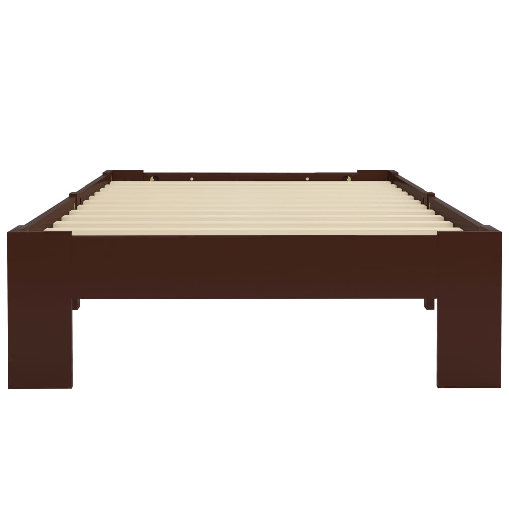 Giroletto senza Materasso Marrone Scuro 100x200 cm Legno Pino | homemem39