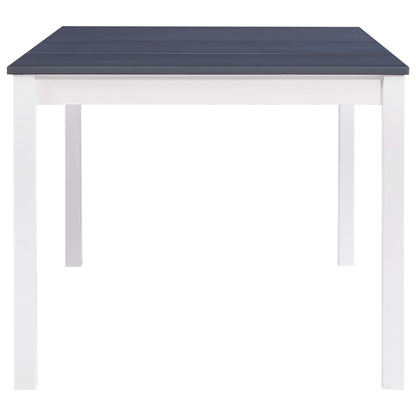 Tavolo da Pranzo Bianco e Grigio 180x90x73 cm in Legno di Pino | homemem39
