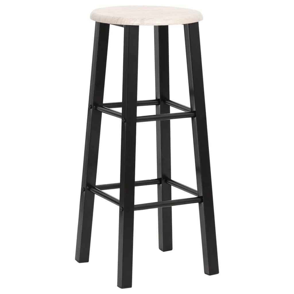 Sgabelli da Bar 2 pz Neri in MDF | homemem39