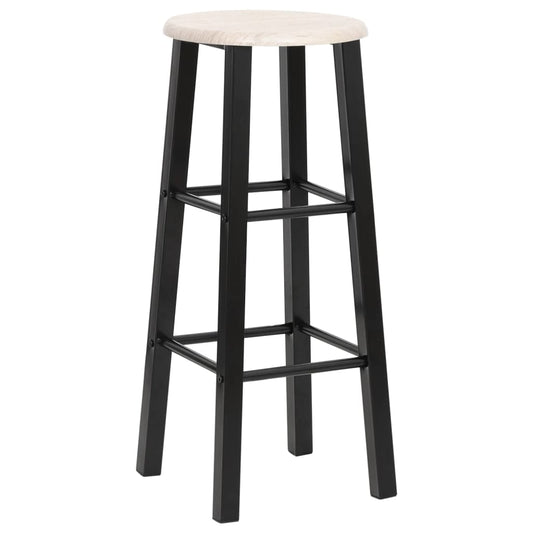 Sgabelli da Bar 2 pz Neri in MDF | homemem39
