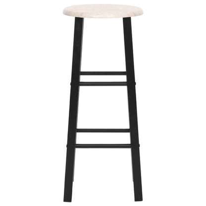 Sgabelli da Bar 2 pz Neri in MDF | homemem39
