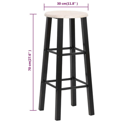Sgabelli da Bar 2 pz Neri in MDF | homemem39