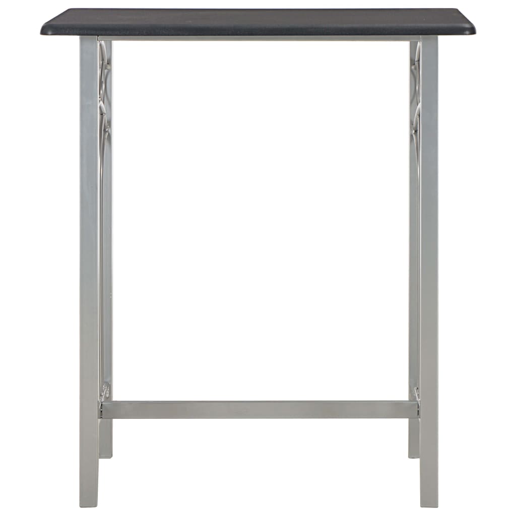 Set da Bar 3 pz in Legno e Acciaio Nero - homemem39