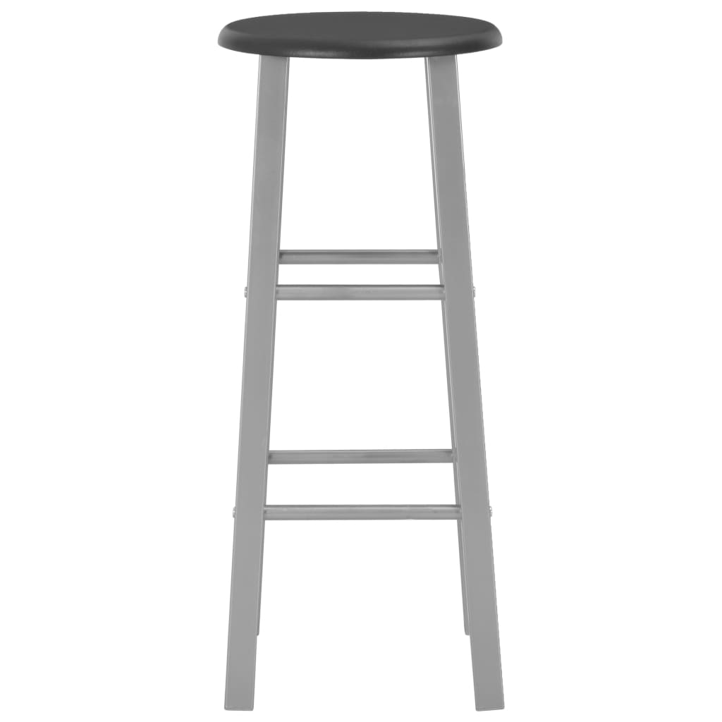 Set da Bar 3 pz in Legno e Acciaio Nero - homemem39