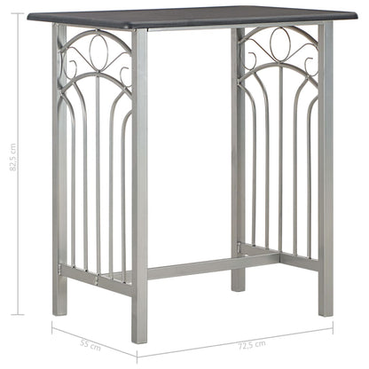 Set da Bar 3 pz in Legno e Acciaio Nero | homemem39