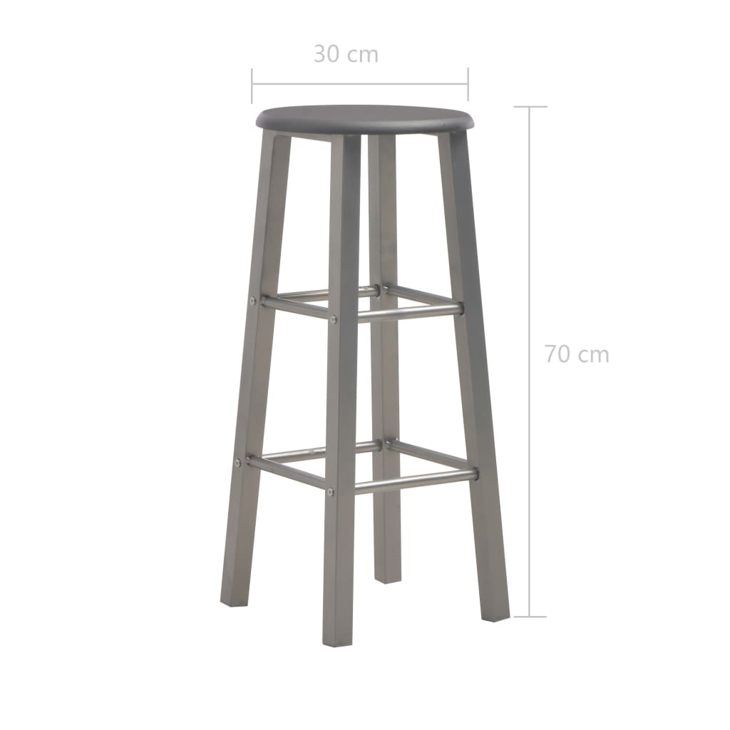 Set da Bar 3 pz in Legno e Acciaio Antracite - homemem39