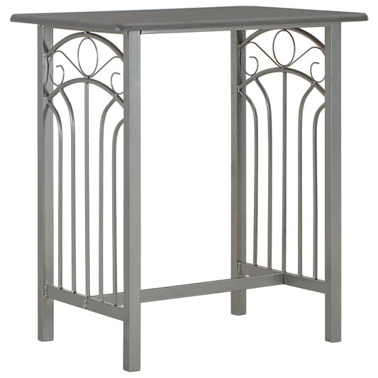 Set da Bar 3 pz in Legno e Acciaio Antracite - homemem39