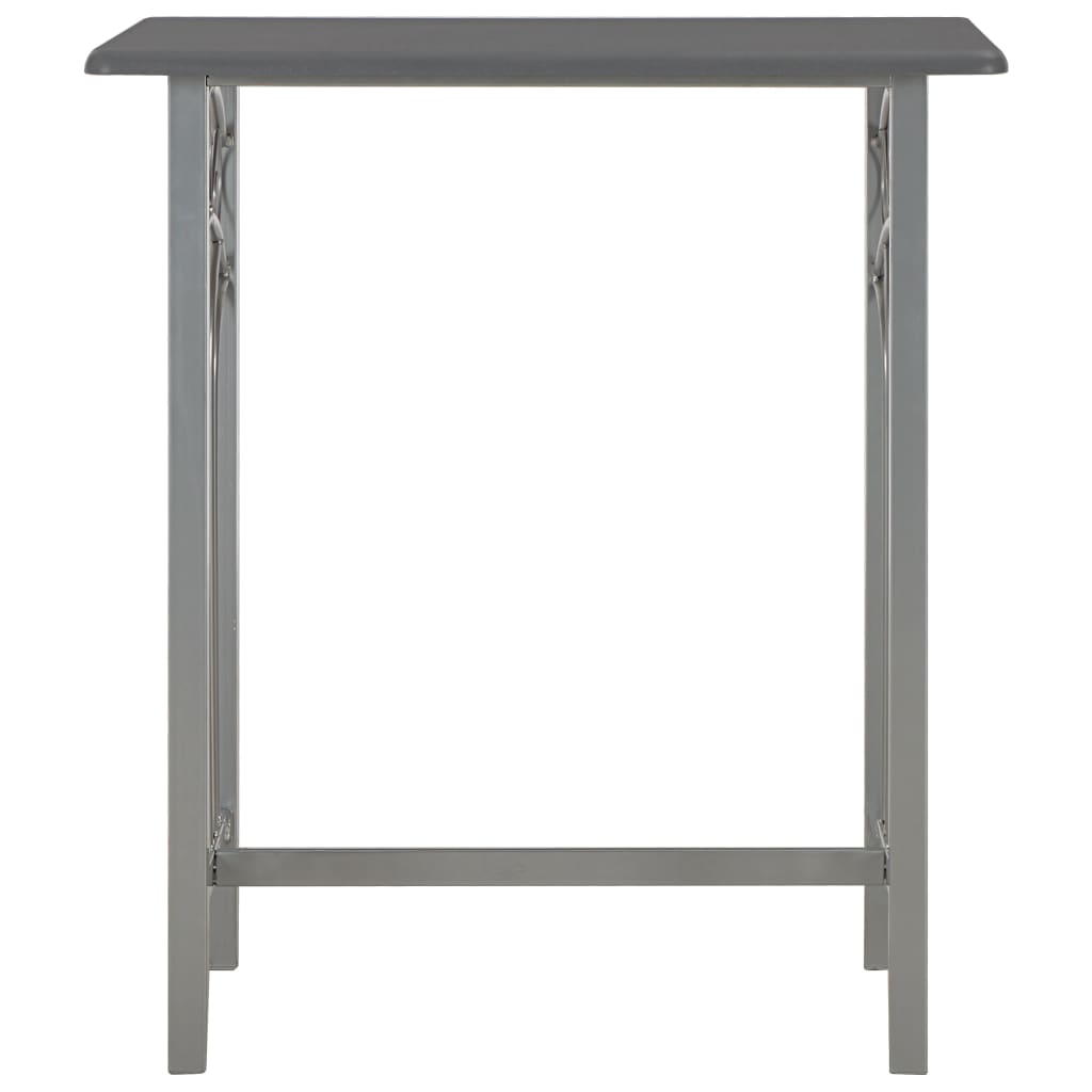 Set da Bar 3 pz in Legno e Acciaio Antracite - homemem39