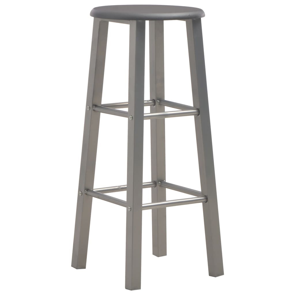 Set da Bar 3 pz in Legno e Acciaio Antracite - homemem39