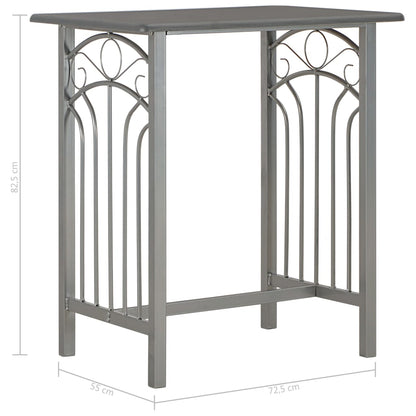 Set da Bar 3 pz in Legno e Acciaio Antracite - homemem39