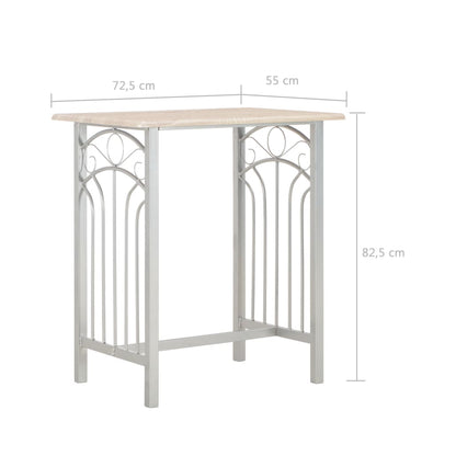 Set da Bar 3 pz in Legno e Acciaio - homemem39