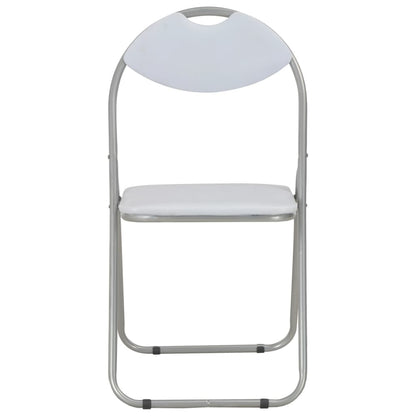 Sedie da Pranzo Pieghevoli 6 pz Bianche in Similpelle | homemem39