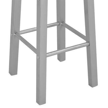 Sgabelli da Bar 2 pz Argento in MDF | homemem39