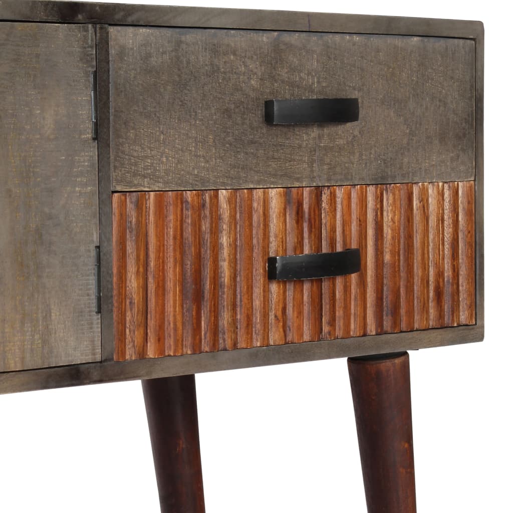 Tavolo Consolle Grigio 120x35x75 cm in Massello di Mango Grezzo | homemem39