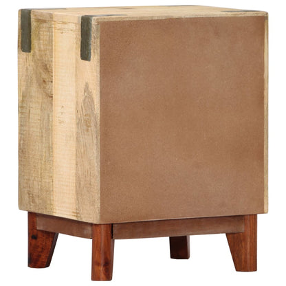 Bedside table 40x30x52 cm in solid raw mango wood