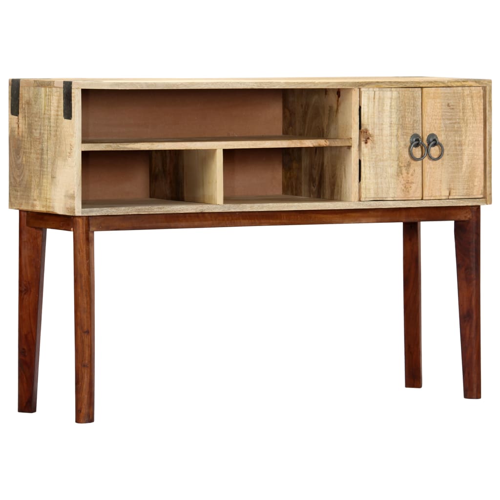 Tavolo Consolle 115x30x76 cm in Legno Massello di Mango Grezzo | homemem39