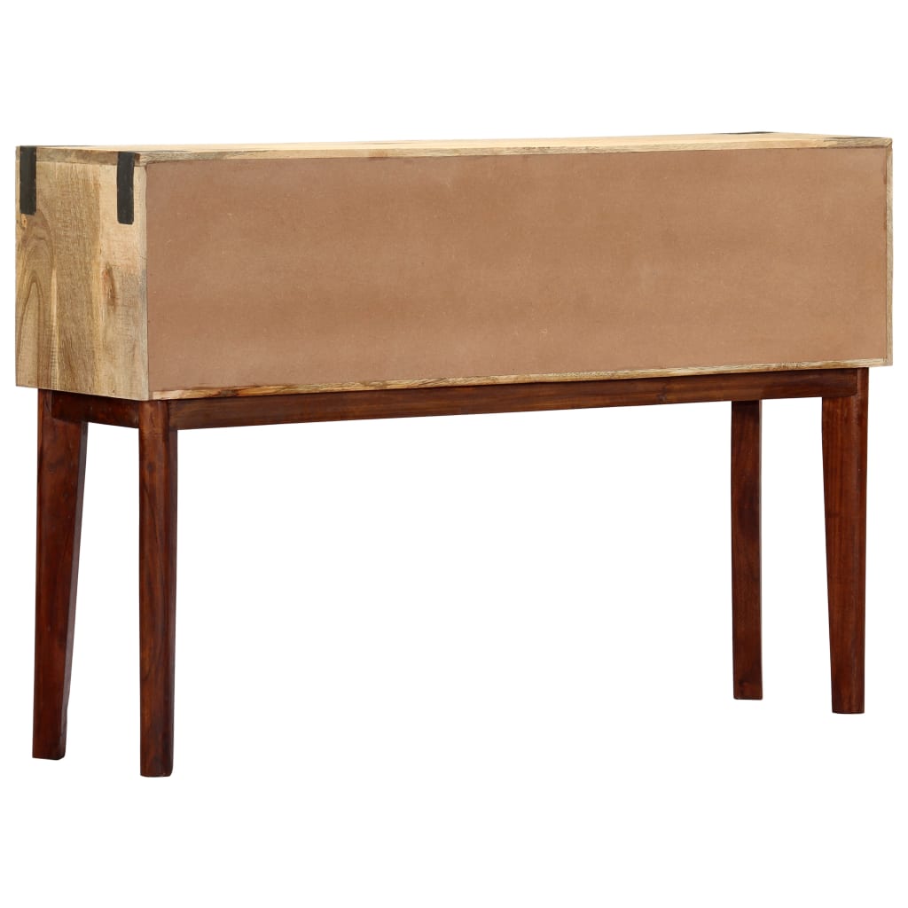 Tavolo Consolle 115x30x76 cm in Legno Massello di Mango Grezzo | homemem39