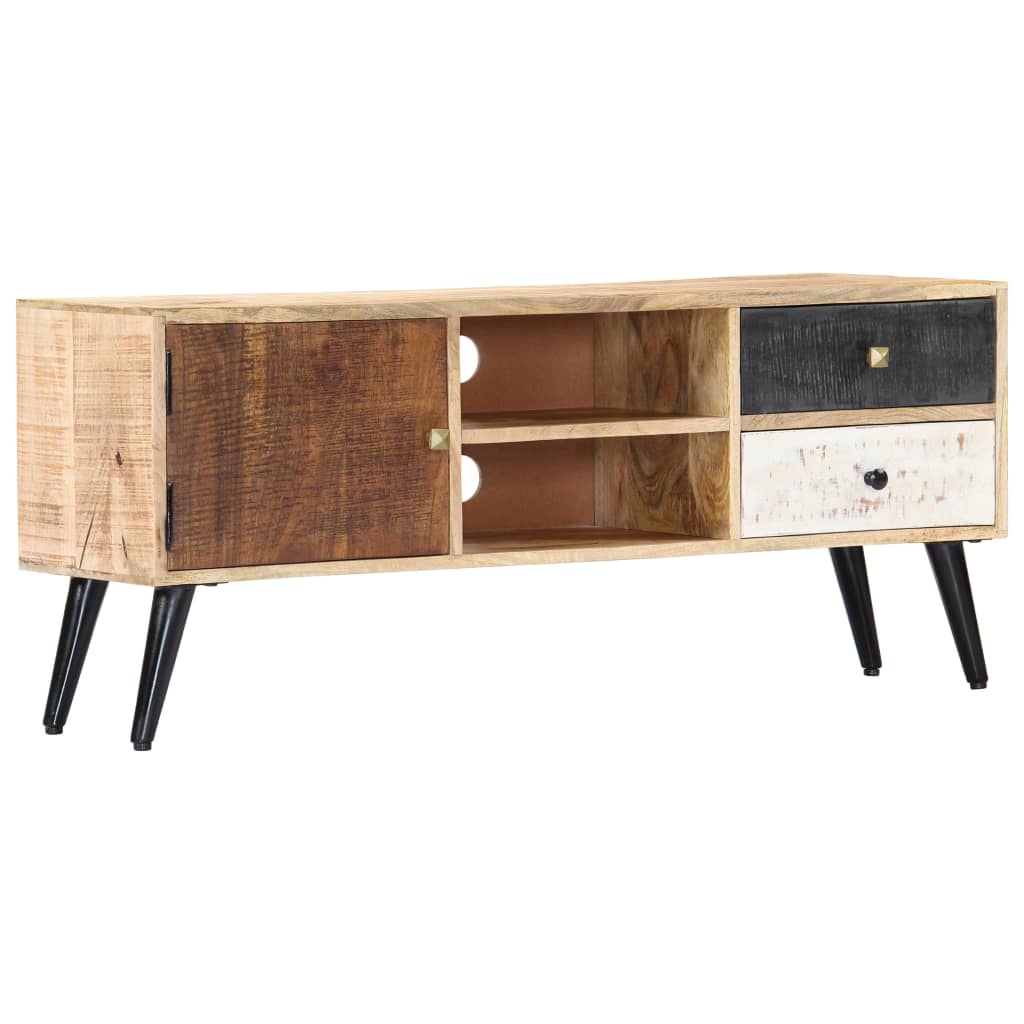 Mobile Porta TV 115x30x47 cm in Legno Massello di Mango | homemem39