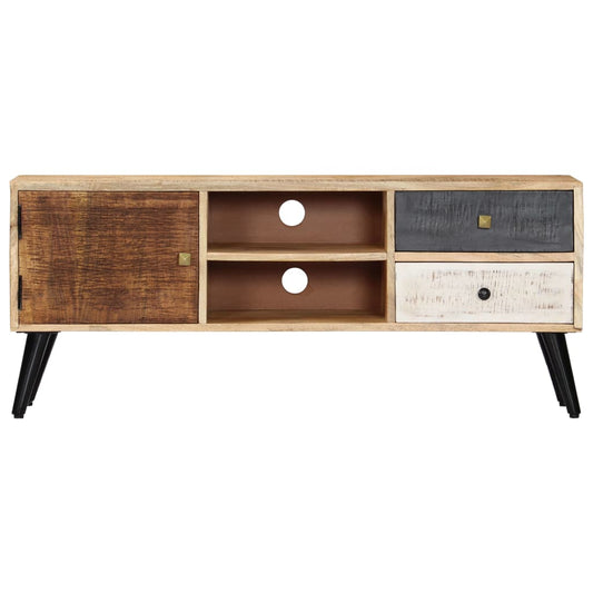 Mobile Porta TV 115x30x47 cm in Legno Massello di Mango - homemem39