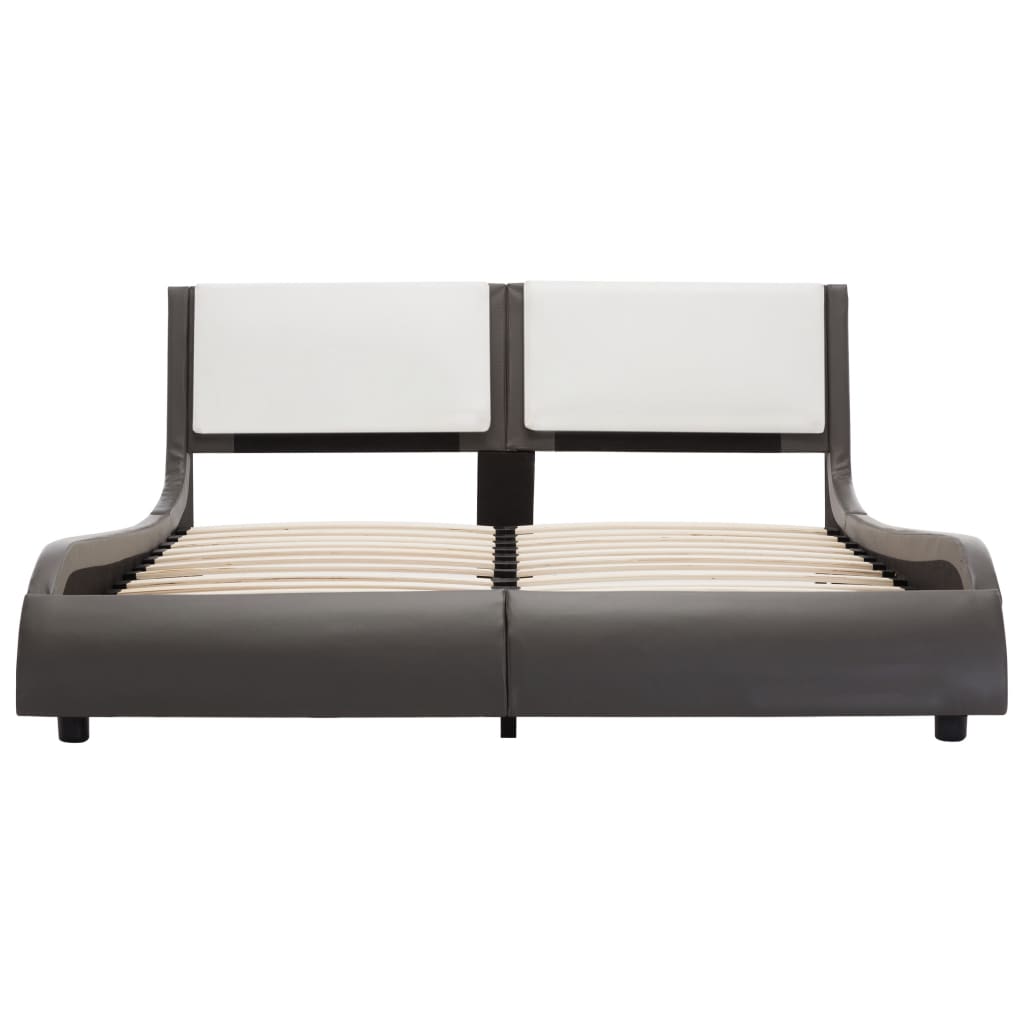 Struttura letto con LED senza materasso grigio e bianco 120x190 cm