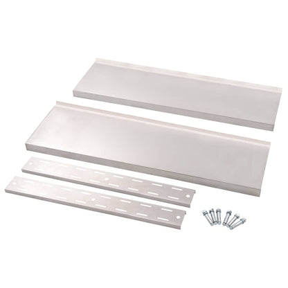Mensola a Sospensione a 2 Livelli in Acciaio Inox 100x30 cm | homemem39