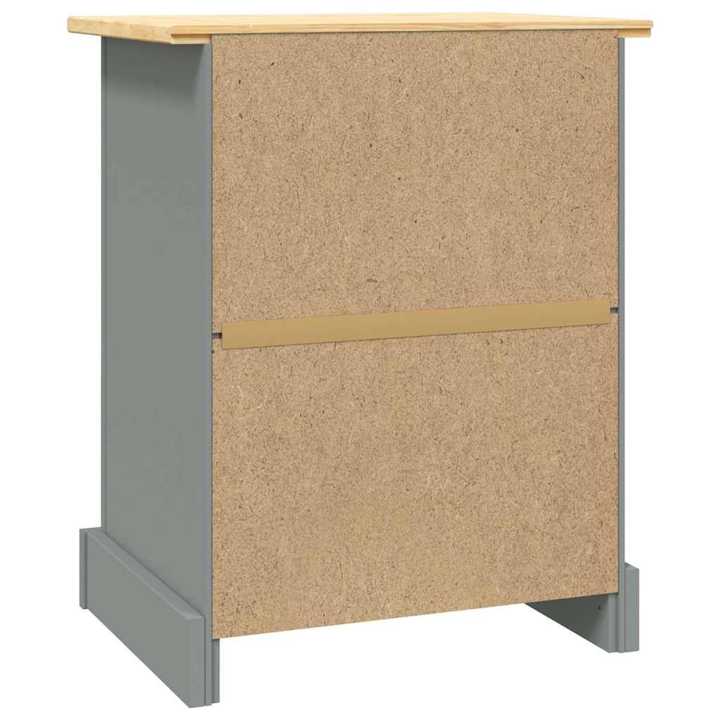 Comodino in Legno di Pino Messicano Corona Grigio 53x39x67 cm | homemem39