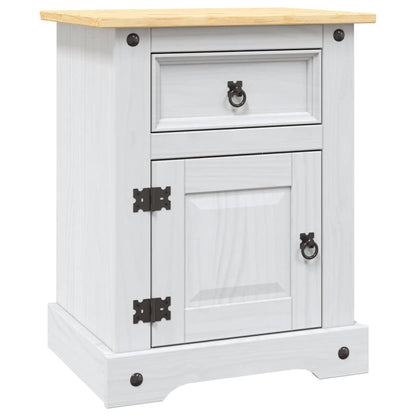 Comodino in Legno di Pino Messicano Corona Bianco 53x39x67 cm | homemem39