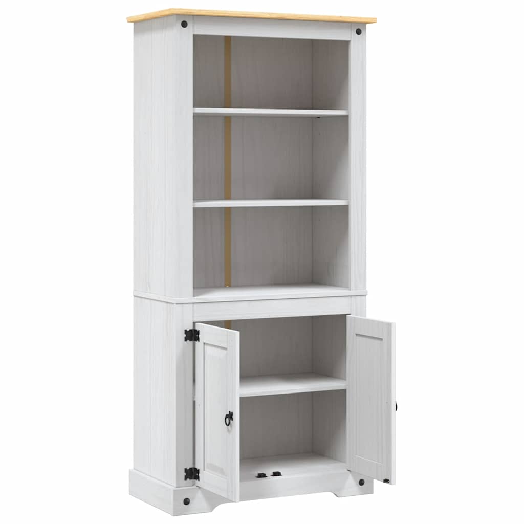 Credenza in Legno di Pino Messicano Corona Bianco 80x40x170 cm - homemem39