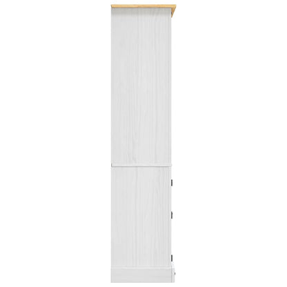 Credenza in Legno di Pino Messicano Corona Bianco 80x40x170 cm - homemem39