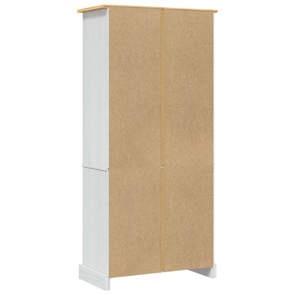 Credenza in Legno di Pino Messicano Corona Bianco 80x40x170 cm | homemem39