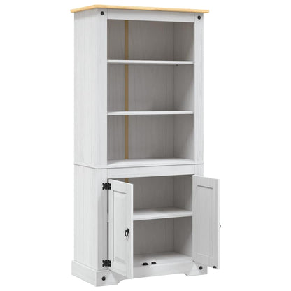 Credenza in Legno di Pino Messicano Corona Bianco 80x40x170 cm - homemem39