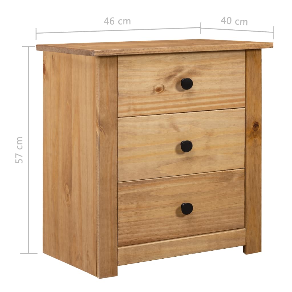 Comodino 46x40x57 cm in Legno di Pino Panama Range | homemem39