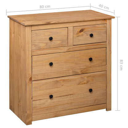 Credenza 80x40x83 cm in Legno Massello di Pino Panama Range