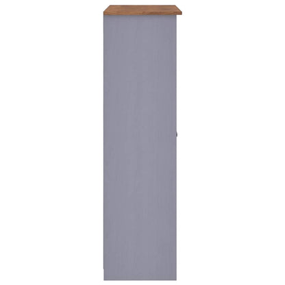 Armadio a 3 Ante Grigio 118x50x171,5cm in Pino Panama Range